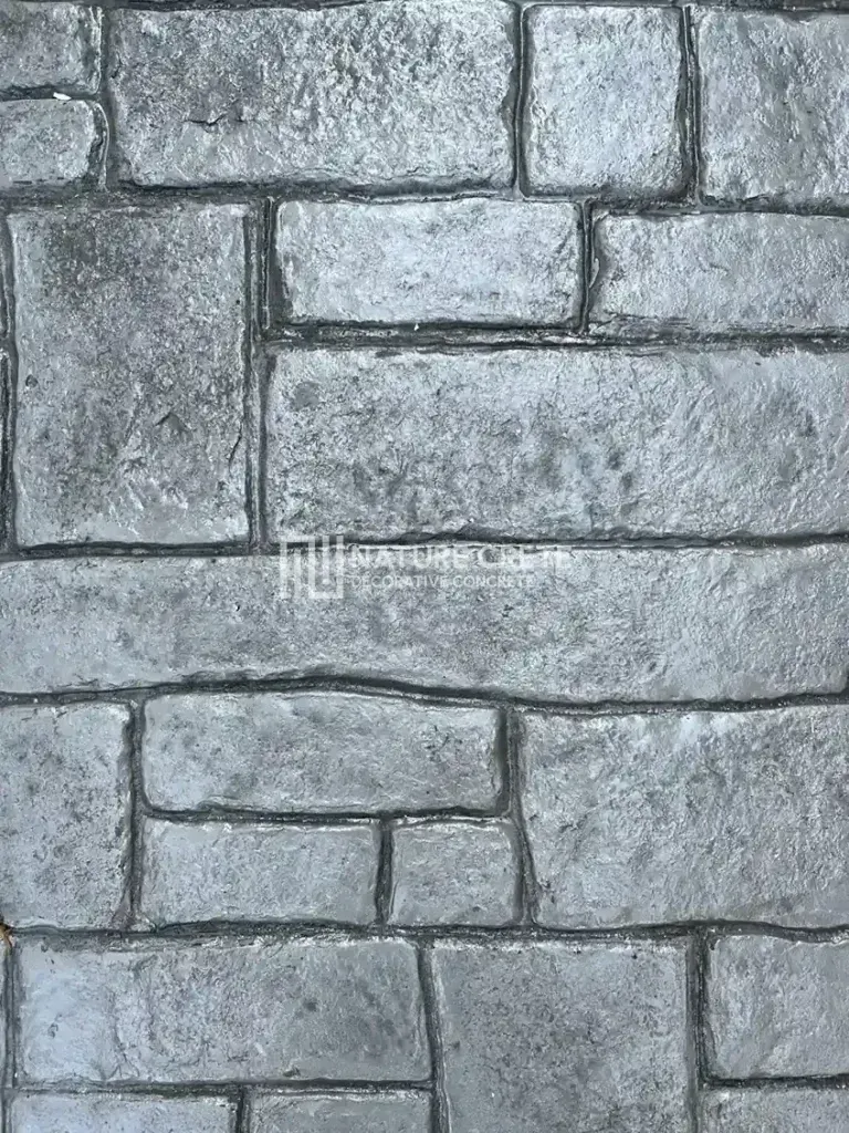 คอนครีตพิมพ์ลาย Nature Crete ลาย European Cobble ซูมลายชัด