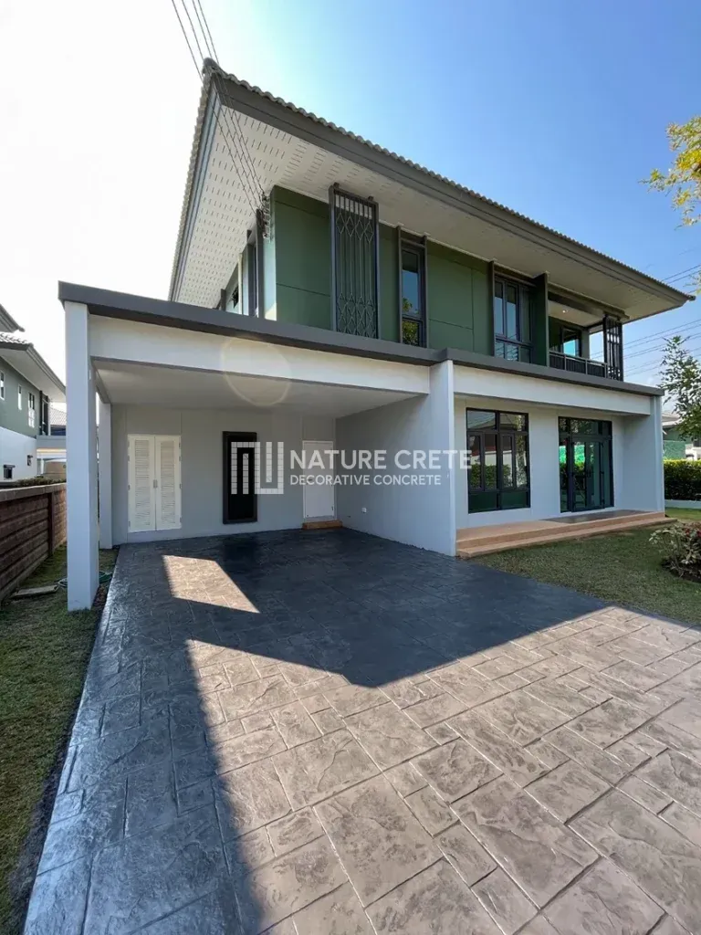 คอนครีตพิมพ์ลาย Nature Crete ลาย Grand Ashlar Portait บ้านจัดสรร