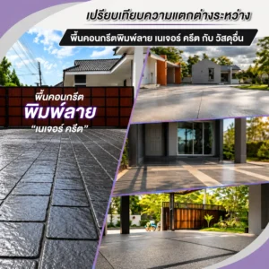 ปก เปรียบเทียบความแตกต่าระหว่างพื้นคอนกรีตพิมพ์ลาย กับวัสดุอื่น 1000x1000