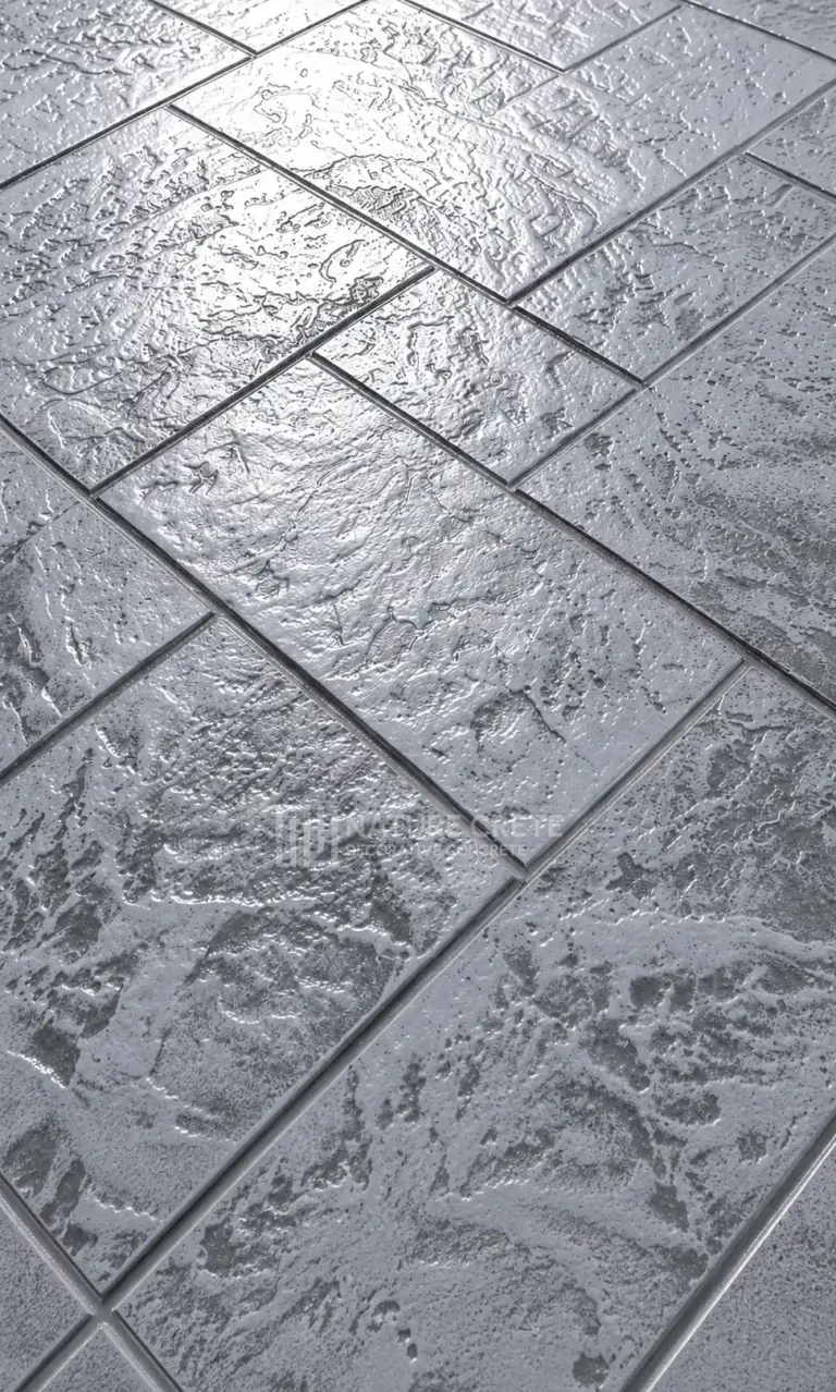 คอนกรีตพิมพ์ลาย Grand Ashlar สีเทาอ่อน เชียงใหม่ 370x616