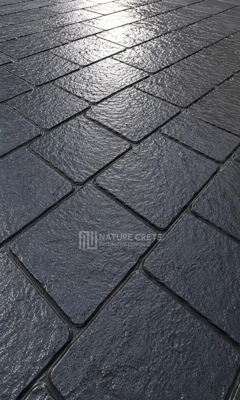 ทางเข้าบ้าน ลาย London Deep Joint สีเทาเข้ม 370x616